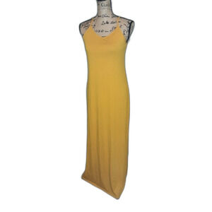 Active USA Small Mustard Maxi Dress